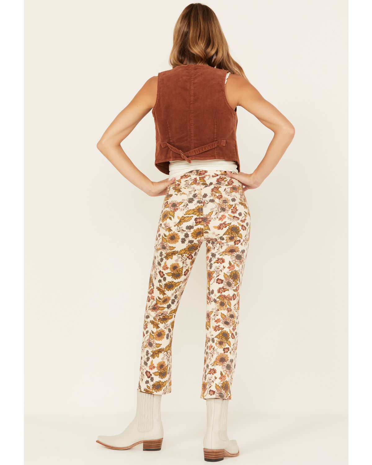 Product Name:  Cleo + Wolf Women's Country Garden Floral Print High Rise Bootcut Jeans