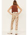 Image #3 - Cleo + Wolf Women's Country Garden Floral Print High Rise Bootcut Jeans, Cream, hi-res