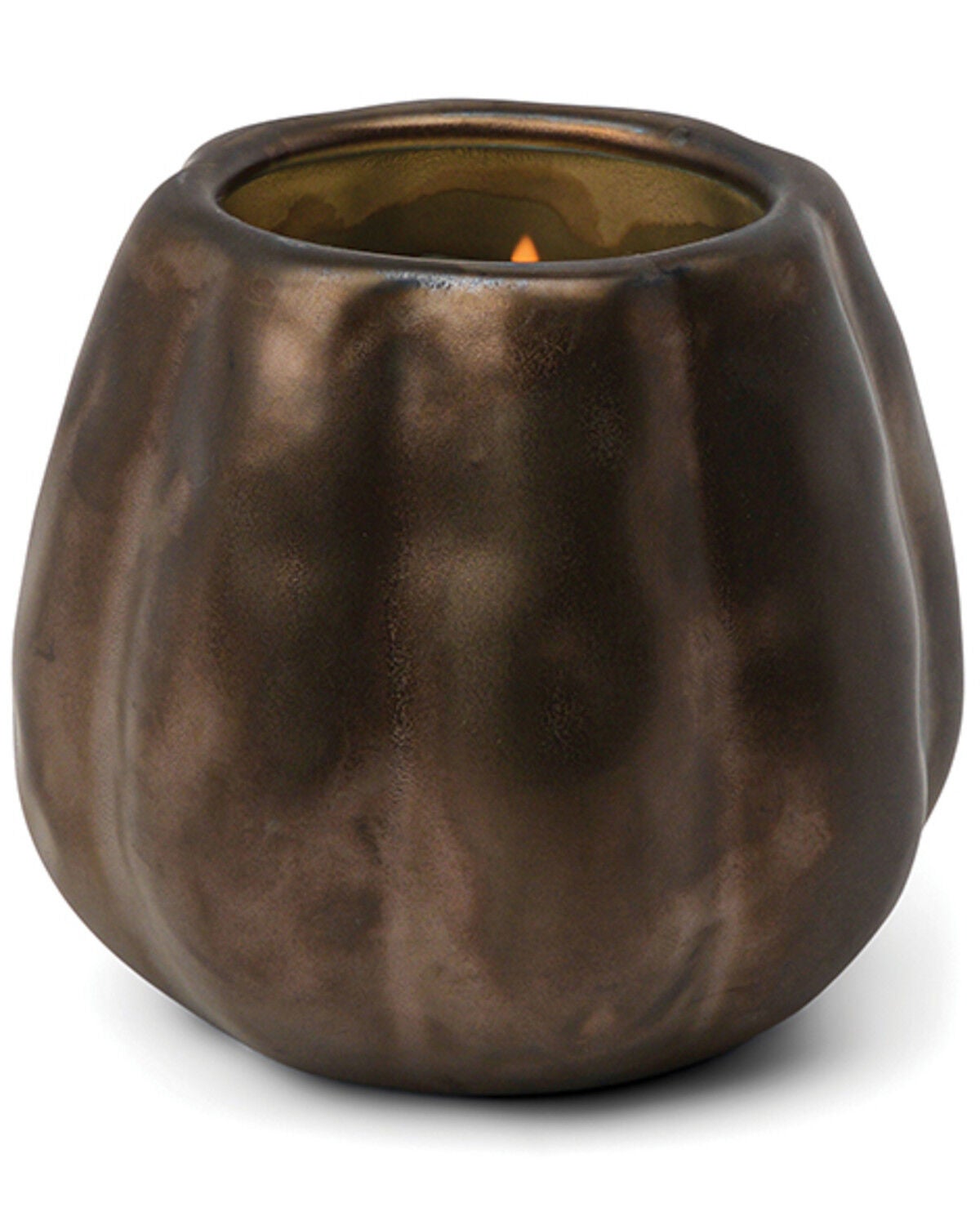 Image #1 - Paddywax 9oz Bronze Metallic Pumpkin Spice Candle, Dark Brown, hi-res