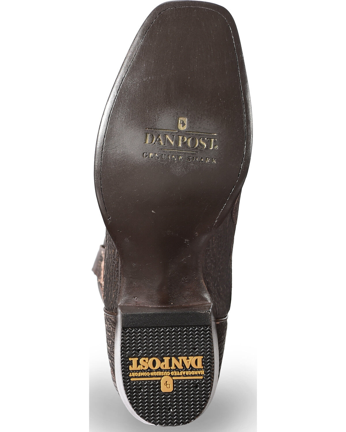 Image #5 - Dan Post Men's Chocolate Shark Cowboy Boots - Square Toe , , hi-res