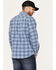 Brixton Men's Bowery Summer Weight Long Sleeve Button Down Shirt, Light Blue, hi-res