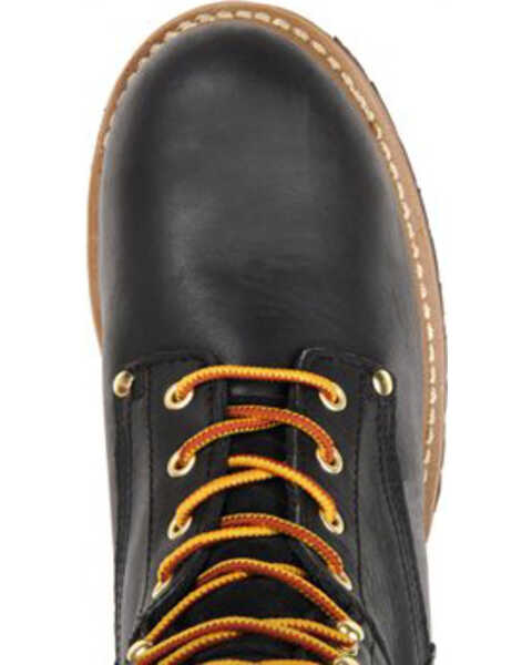 Image #6 - Carolina Men's 8" Logger Boots - Steel Toe, Black, hi-res