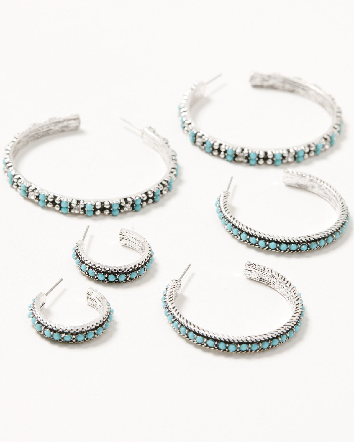 Shyanne Women's Hoop Earring Set - 3 Piece, Silver, hi-res