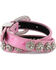 Image #3 - Shyanne Girl's Ostrich Print Rhinestone Belt, Pink, hi-res