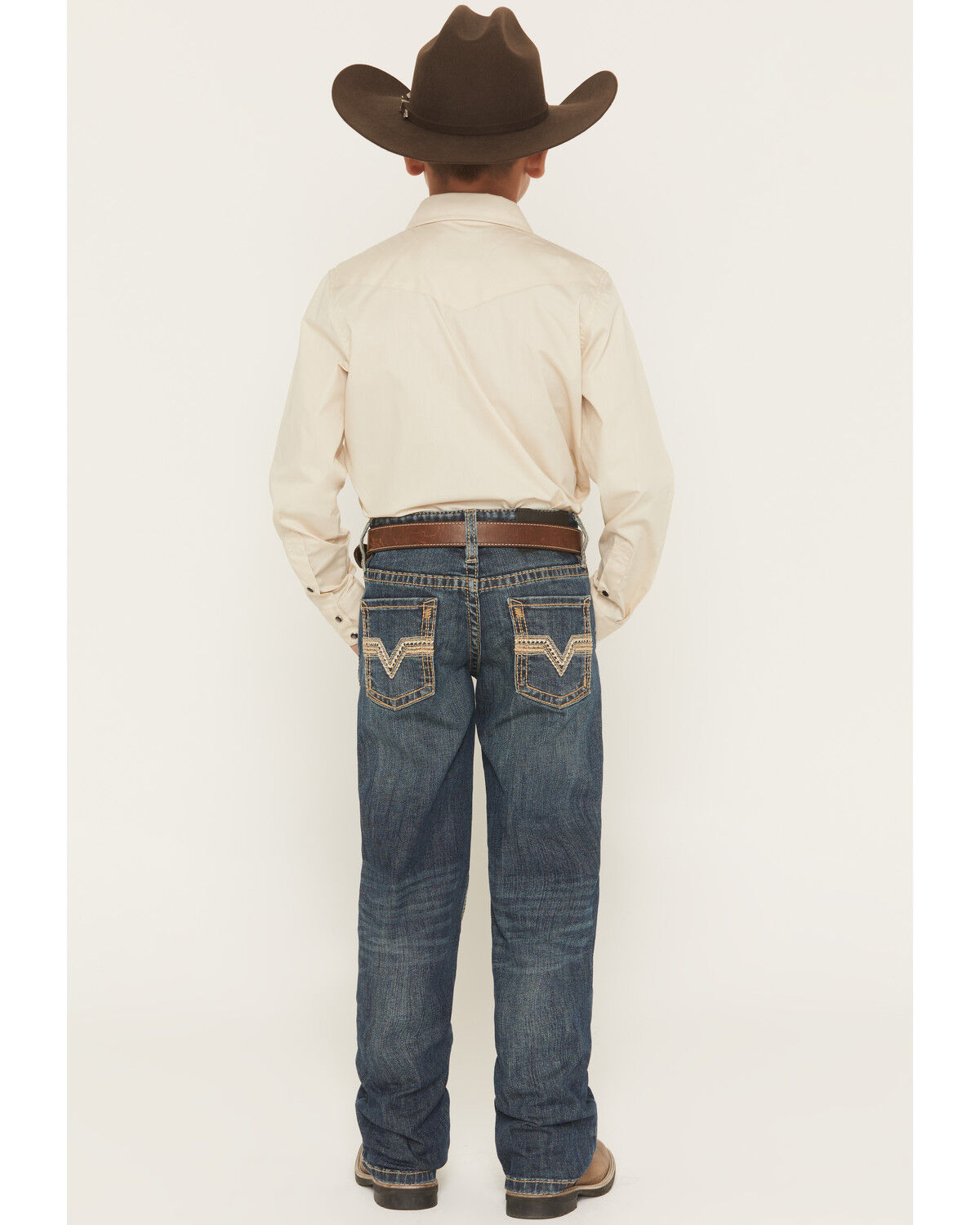 Image #3 - Rock & Roll Denim Boys' Medium Wash Bootcut Stretch Denim Jeans, Medium Wash, hi-res