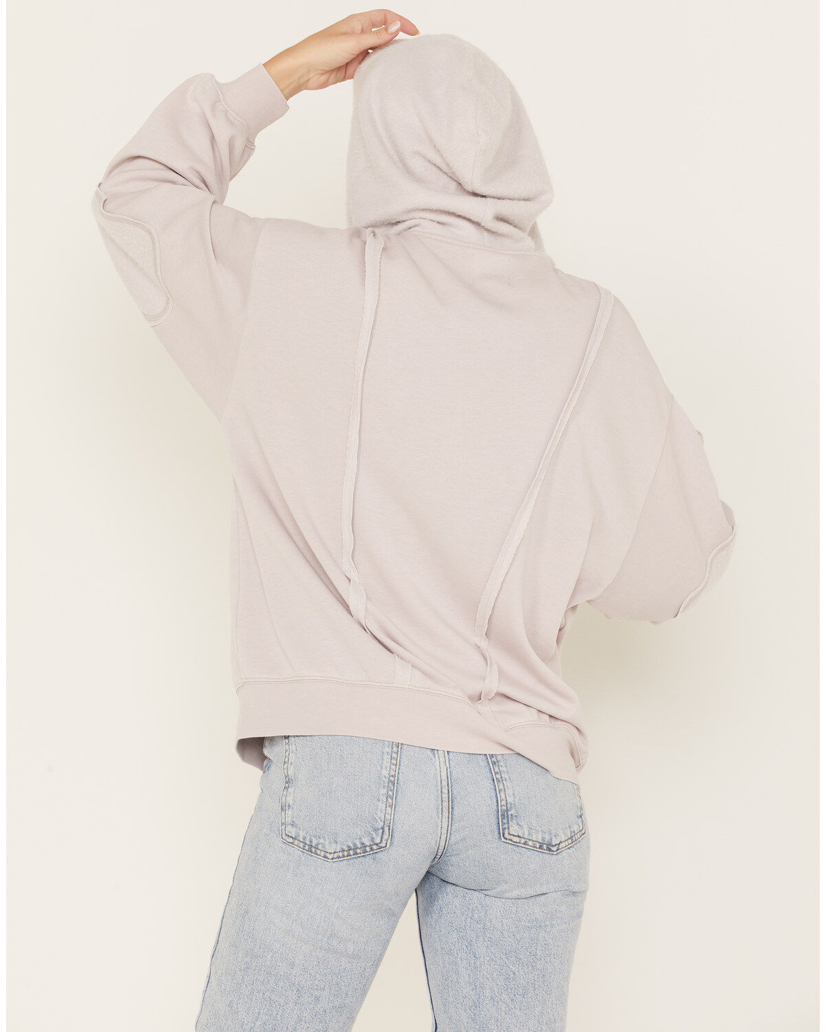 Image #4 - Cleo + Wolf Women's Seamed Zip Hoodie, Light Purple, hi-res