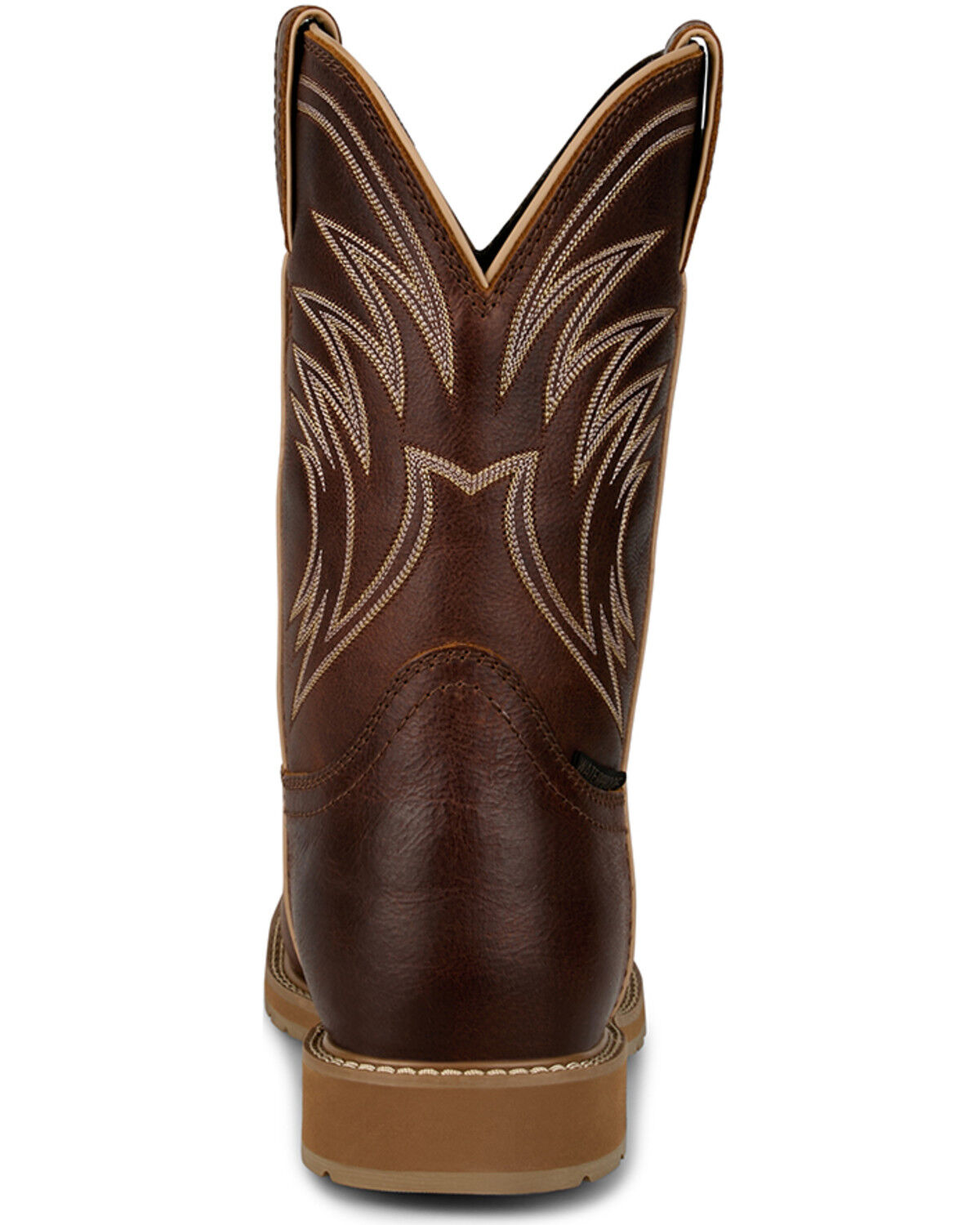 Image #5 - Justin Men's 11" Stampede Daywork Waterproof Work Boots - Steel Toe, Brown, hi-res