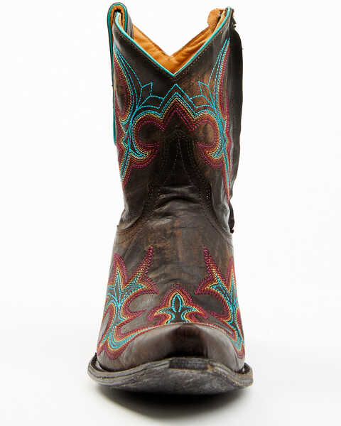 Image #4 - Old Gringo Women's Diego Short Embroidered Booties - Snip Toe, Chocolate, hi-res
