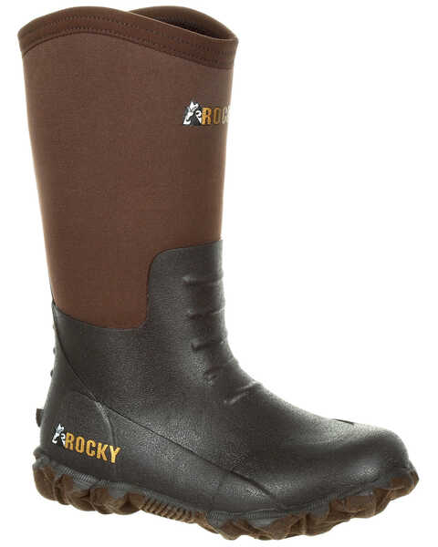Image #1 - Rocky Boys' Core Rubber Waterproof Outdoor Boots - Round Toe, , hi-res
