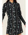 Image #3 - Panhandle Women's Concho Print Long Sleeve Snap Western Mini Dress, Black, hi-res
