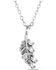 Montana Silversmiths Women's Bridgerton Feather Necklace, Silver, hi-res