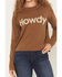 Image #3 - Shyanne Women's Howdy Long Sleeve Sweater, Khaki, hi-res