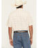 Image #4 - Ely Walker Men's Boot Barn Exclusive Geo Print Short Sleeve Snap Western Shirt, Cream, hi-res