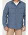 Brothers & Sons Men's Dobby Performance Long Sleeve Button-Down Western Shirt , Indigo, hi-res