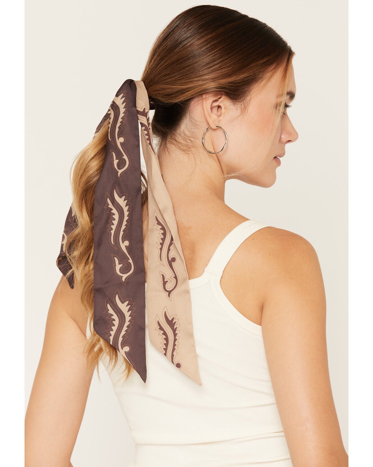 Idyllwind Women's Landers Silky Hair Scarf Pack - 2 Piece, Brown, hi-res