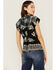 Johnny Was Women's Perlette Tie-Back Silk Pattern Blouse, Black, hi-res