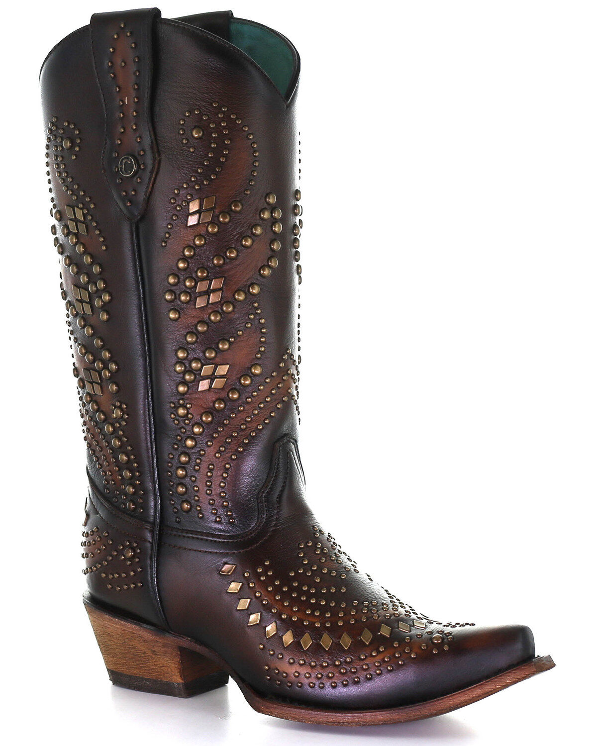 Image #1 - Corral Women's Sequenced Studs Western Boots - Snip Toe, , hi-res
