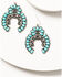 Image #1 - Shyanne Women's Silver & Turquoise Squash Blossom Beaded Earrings, Silver, hi-res