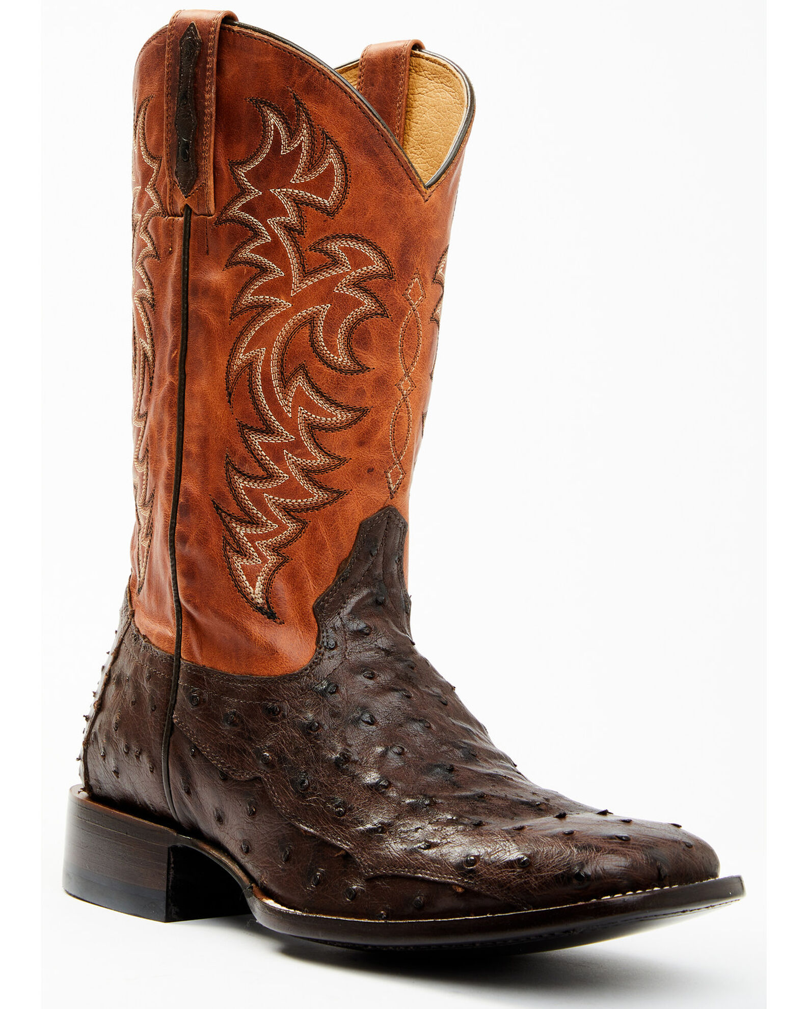 Cody James Men s Sienna Genuine Ostrich Exotic Western Boots Broad Square Toe
