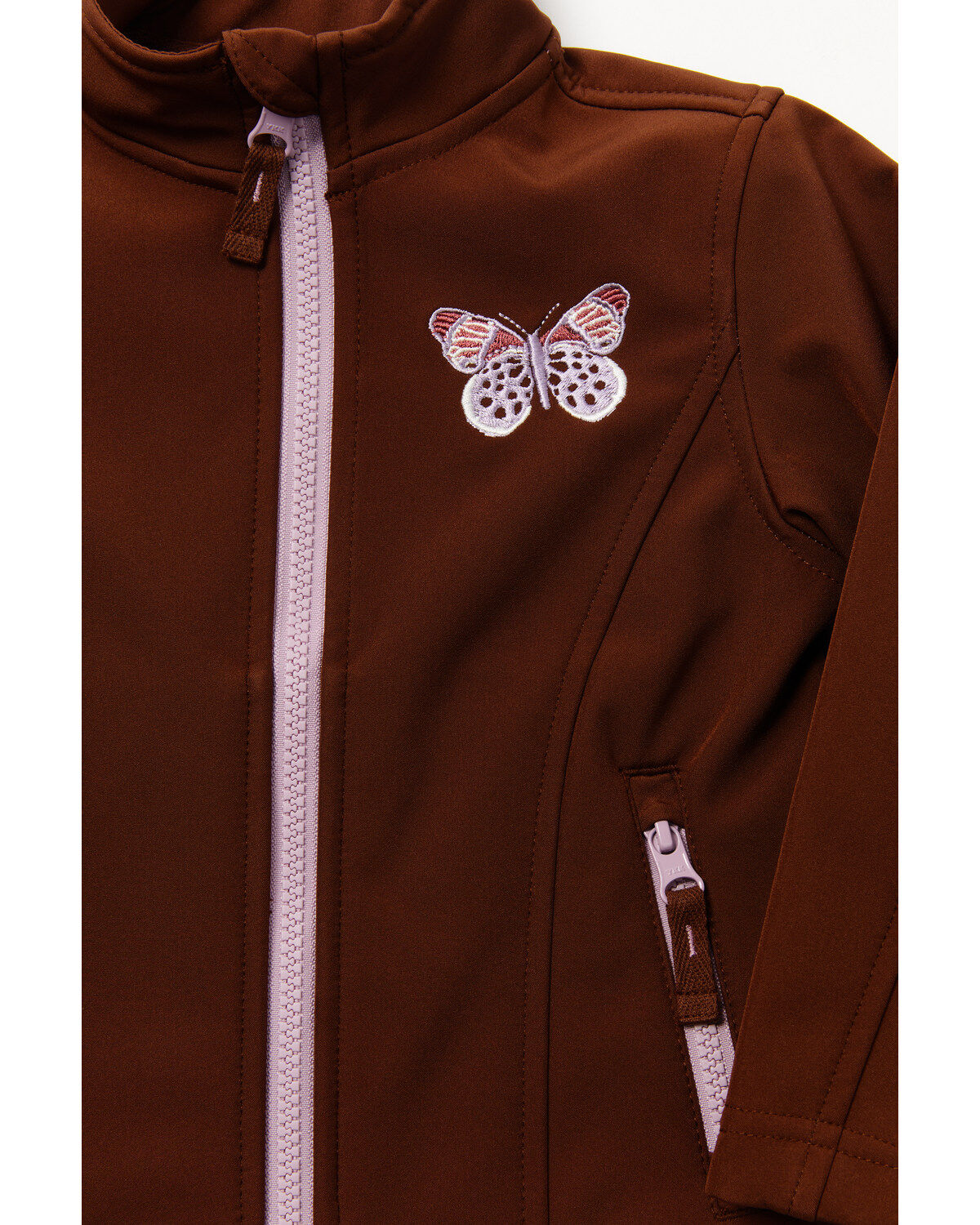 Image #2 - Shyanne Toddler Girls' Butterfly Embroidered Softshell Jacket, Chocolate, hi-res