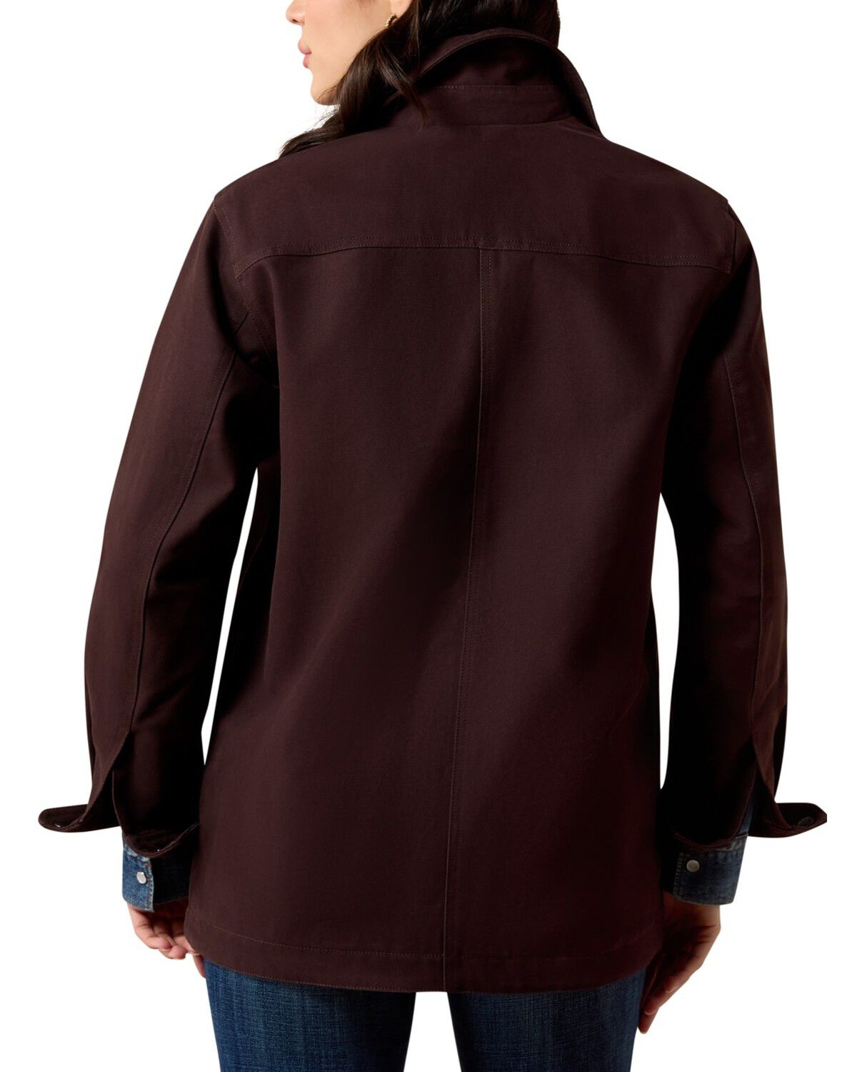 Image #2 - Ariat Women's Western Canvas Concealed Carry Chore Jacket, Chocolate, hi-res