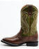 Image #3 - RANK 45® Boys' Kasey Western Boots - Broad Square Toe, Green, hi-res