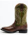 Image #3 - RANK 45® Boys' Kasey Western Boots - Broad Square Toe , Green, hi-res