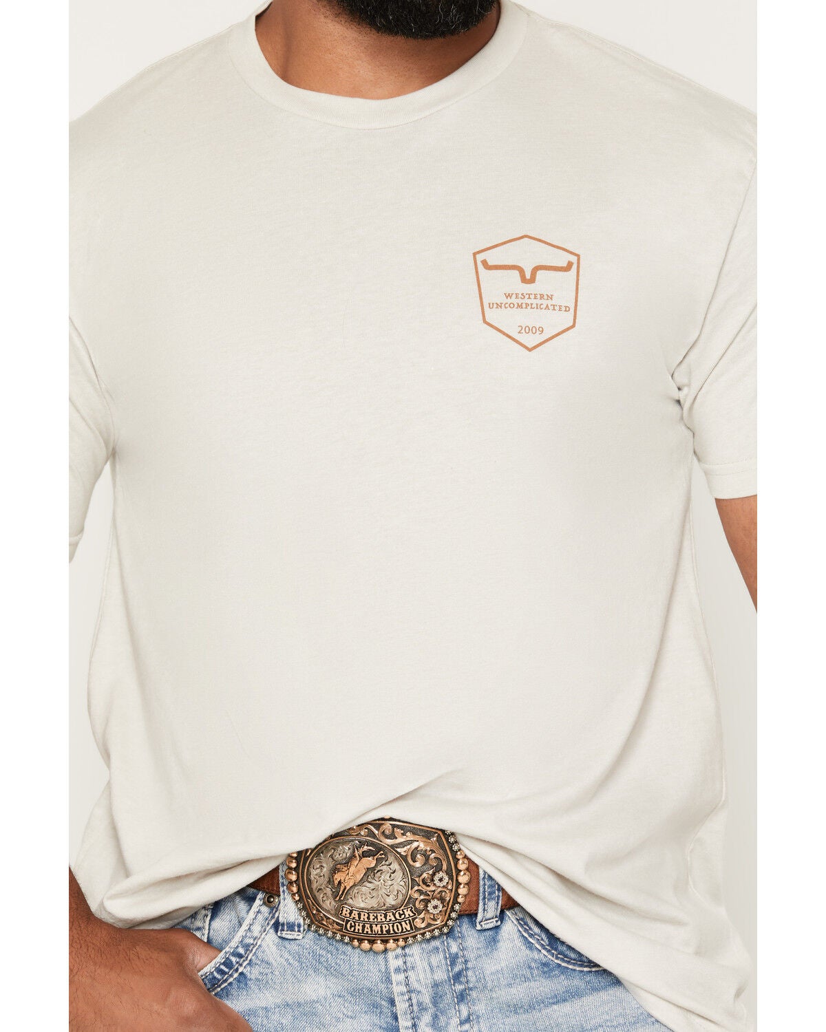 Image #3 - Kimes Ranch Men's Shielded Logo Short Sleeve Graphic T-Shirt, Sand, hi-res