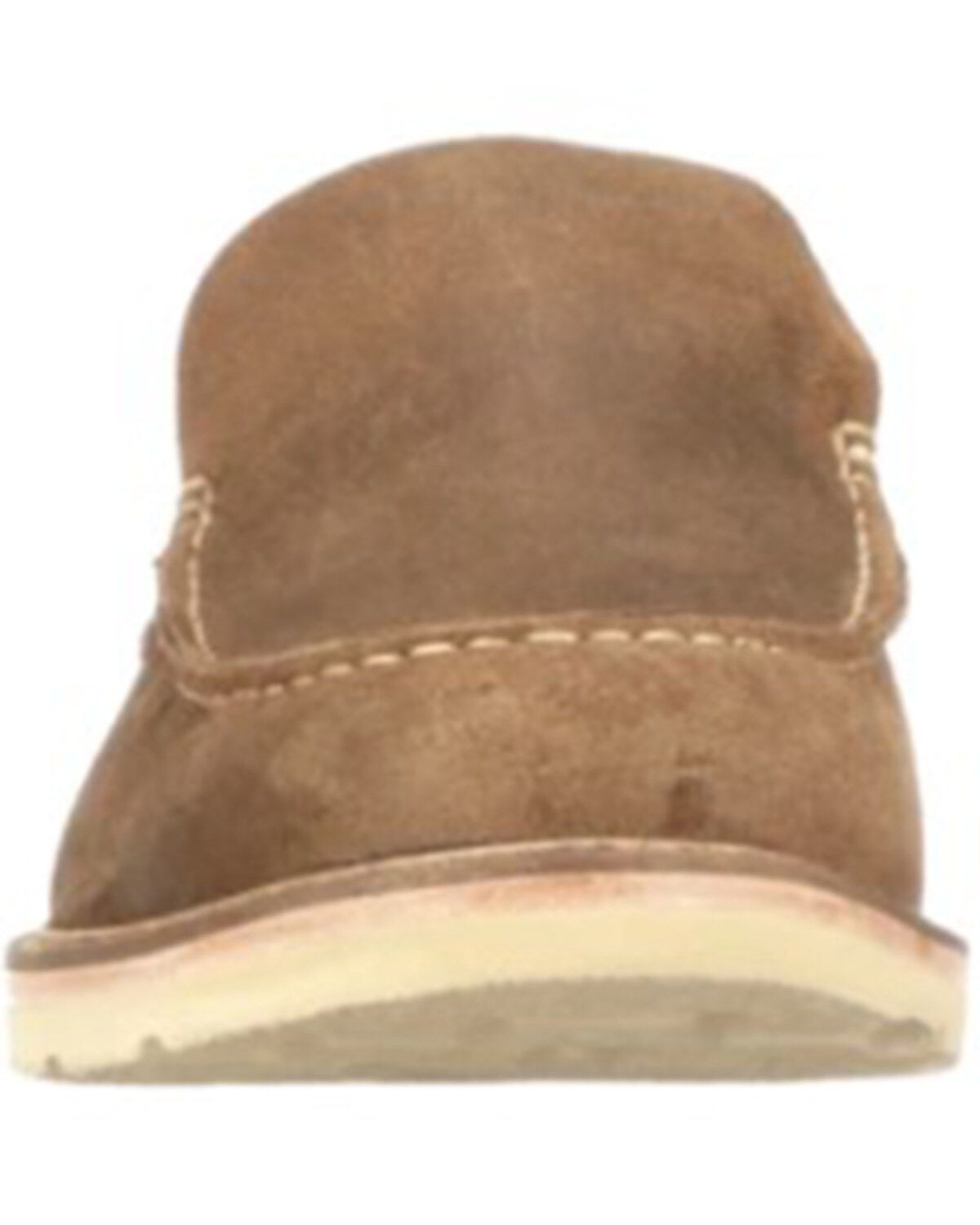 Lucchese Men's Olive Suede After-Ride Slip-On Casual Moccasin - Moc Toe