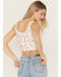 Image #4 - Shyanne Women's Floral Print Corset Top, Red, hi-res