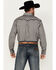 Image #4 - Cowboy Hardware Men's Barbed Wire Print Long Sleeve Snap Western Shirt, Grey, hi-res