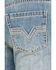 Image #4 - Rock & Roll Denim Men's Double Barrel Medium Vintage Wash Relaxed Stretch Denim Jeans, Medium Wash, hi-res