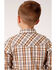 Image #2 - Roper Boys' Classic Brown Plaid Long Sleeve Western Shirt , Brown, hi-res