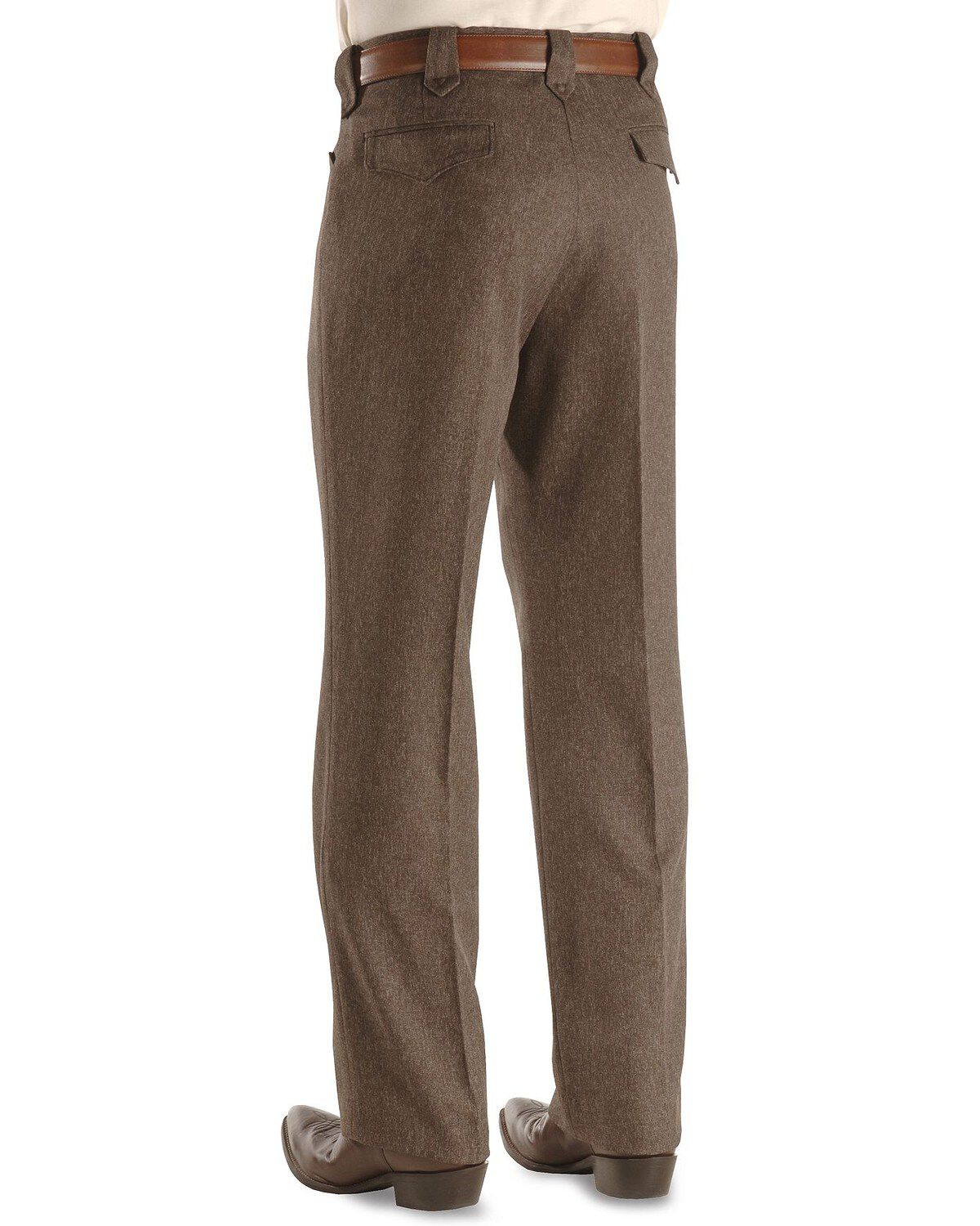 Circle S Men's Stretch Slacks - Big - Up to 50" Waist, Hthr Chestnut, hi-res