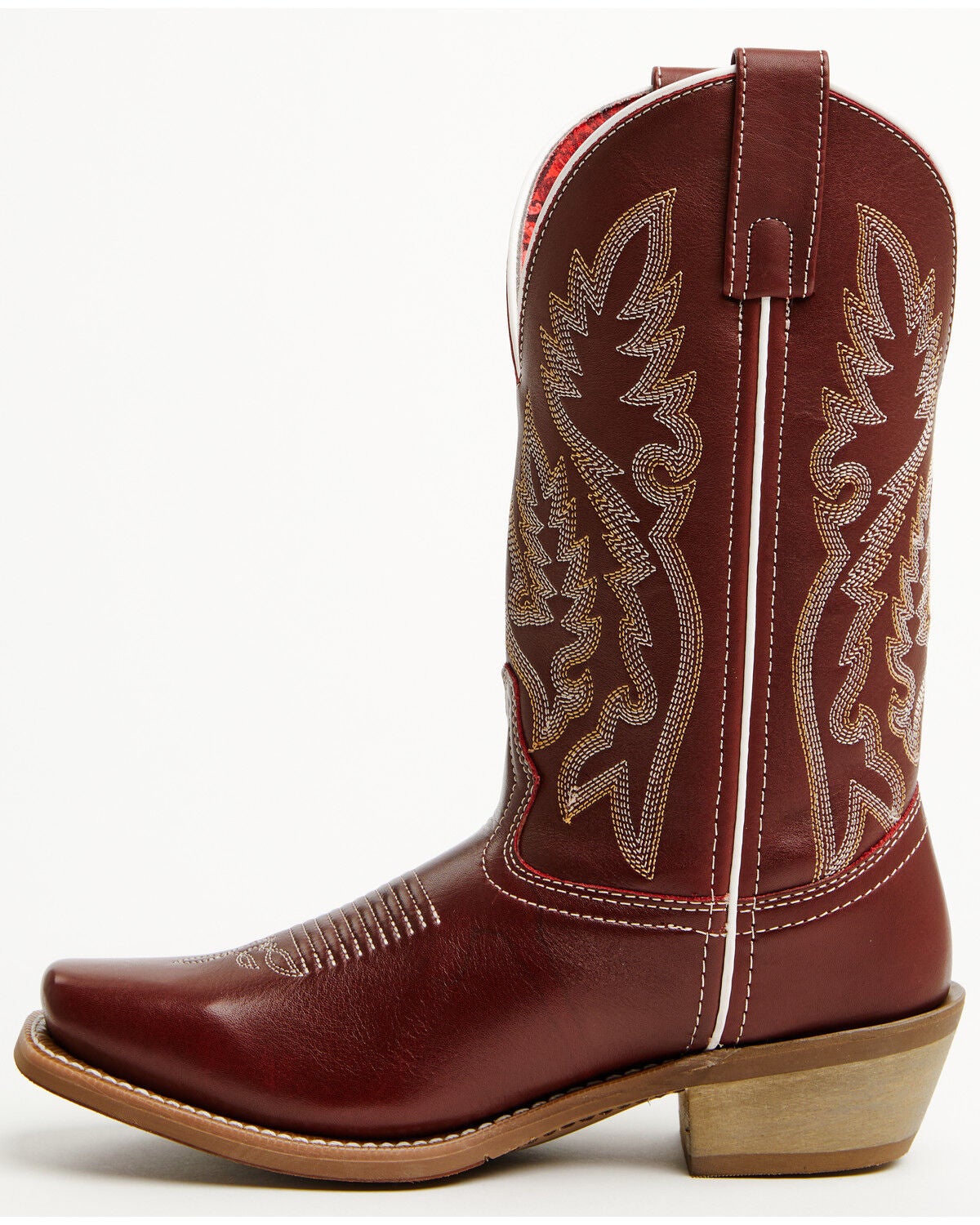 Image #3 - Laredo Women's Vera Western Boots - Square Toe, Red, hi-res