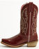 Image #3 - Laredo Women's Vera Western Boots - Square Toe, Red, hi-res