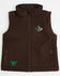 Image #1 - Cowboy Hardware Toddler Boys' Hecho en Mexico Softshell Vest, Brown, hi-res