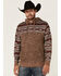 Hooey Men's Southwestern Print Color Block Pullover Hooded Sweatshirt  , Brown, hi-res