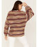 Cleo + Wolf Women's Stripe Knit Oversized Sweater, Brown, hi-res