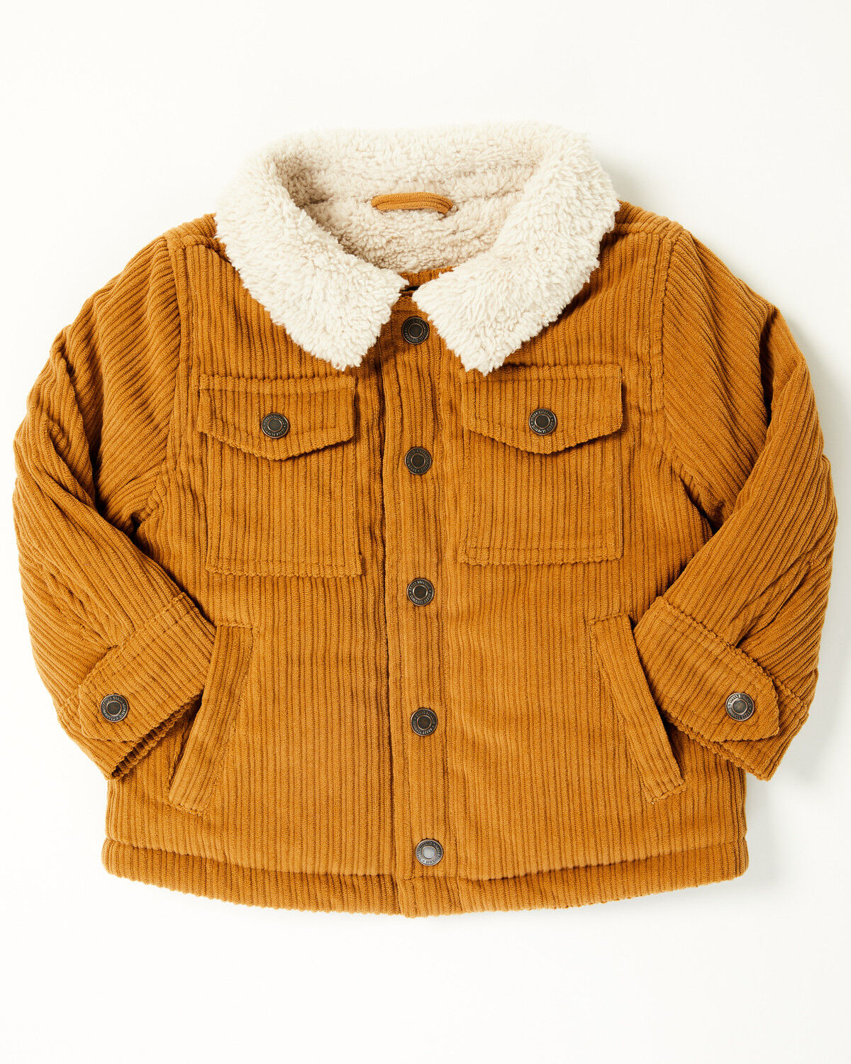 Image #1 - Urban Republic Toddler Boys' Sherpa Lined Corduroy Shirt Jacket, Tan, hi-res