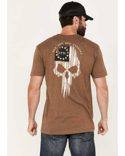 Image #4 - Howitzer Men's God and Country Short Sleeve Graphic T-Shirt, Brown, hi-res