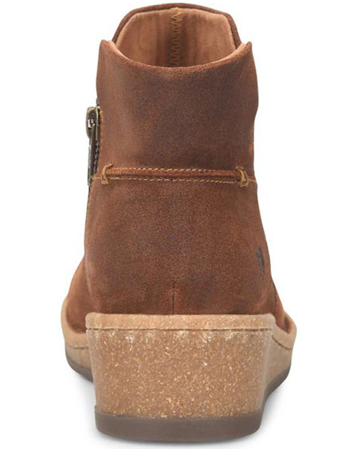 Image #5 - Born Women's Viv Wedge Booties - Round Toe, Brown, hi-res