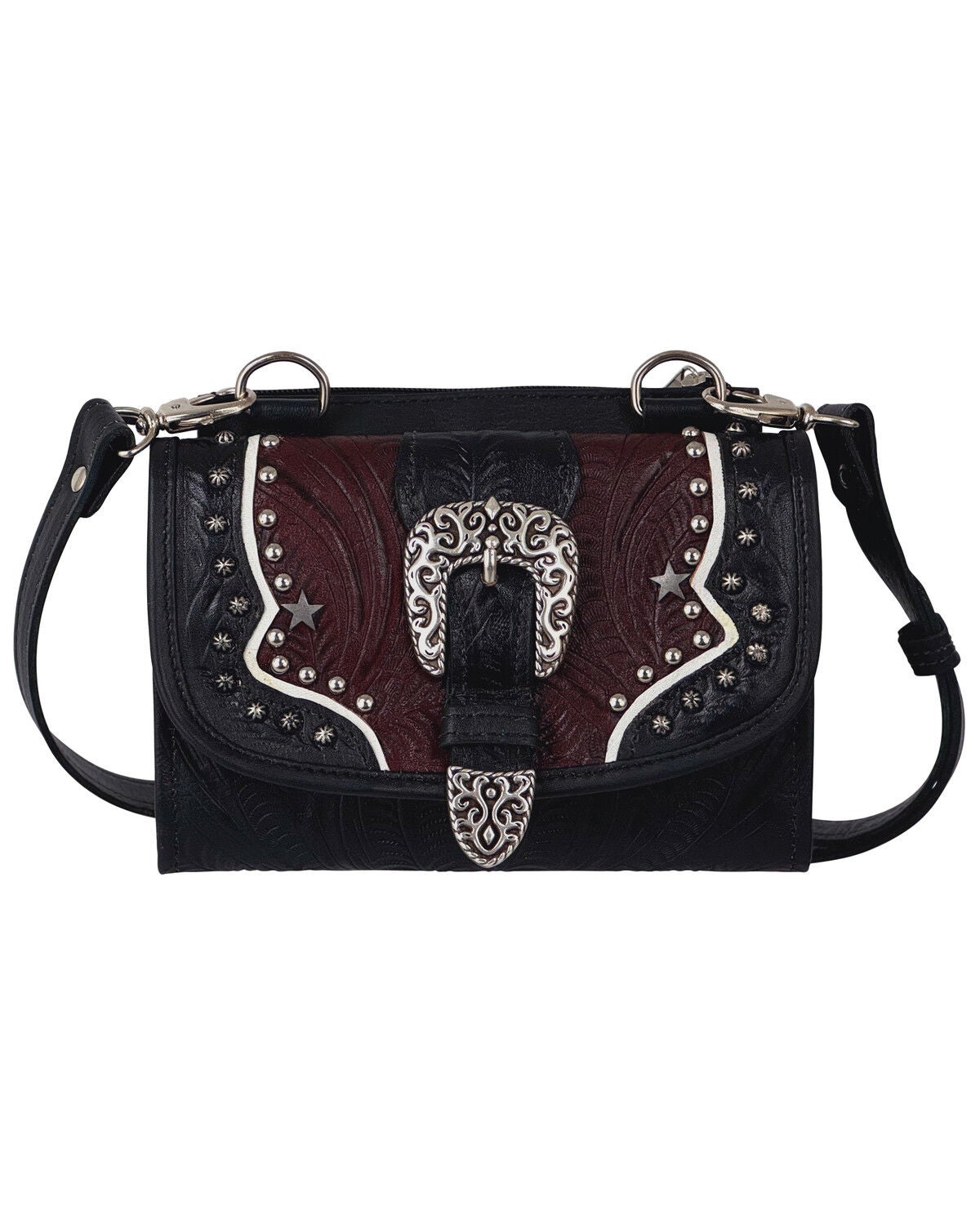 American West Women's Texas Two-Step Mini Crossbody Bag, Red, hi-res