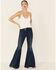 Image #2 - Mystree Women's Sweater-Knit Lace-Up Cami, White, hi-res