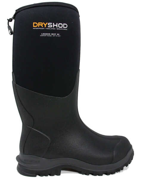 Dryshod Men's Legend MXT Rubber Boots - Round Toe, Black, hi-res