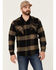Brixton Men's Bowery Large Plaid Button Down Western Flannel Shirt , Heather Grey, hi-res