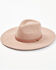 Image #1 - Shyanne Women's Blush Wide Brim Wool Felt Fedora Hat , Blush, hi-res