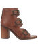 Dingo Women's Ziggy Leather Studded Buckle Sandals , Tan, hi-res