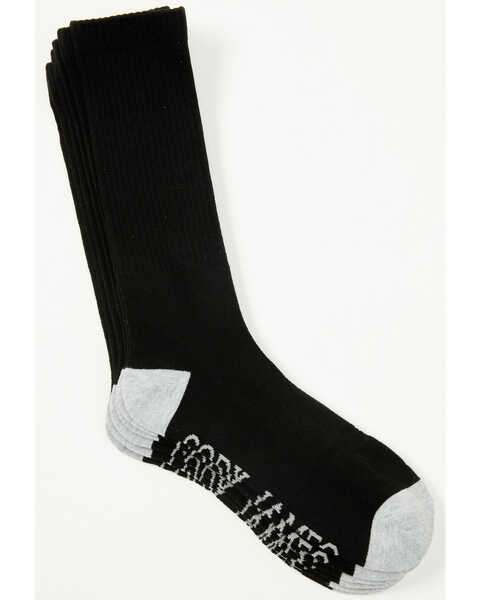 Cody James Men's Crew Socks - 3 Pack, Black, hi-res