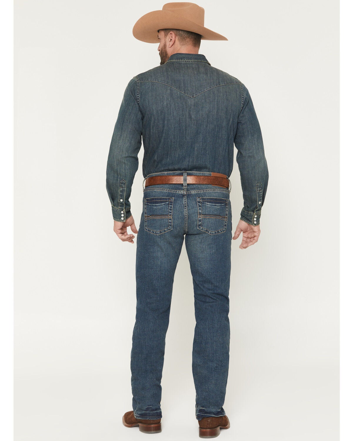 Image #3 - Cody James Men's Grullo Wash Wyatt Slim Bootcut Stretch Denim Jeans, Dark Wash, hi-res